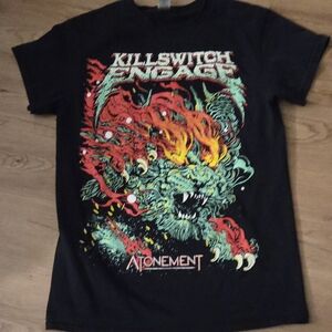 Killswitch Engage 'Atonement' Black Graphic Tee - Neon Multi
